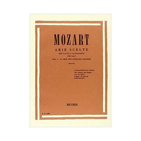 MOZART ARIE SCELTE - VOCE E PIANO
