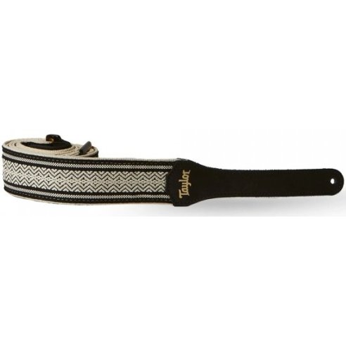 TAYLOR STRAP WHITE/BLACK JACQUARD COTTON