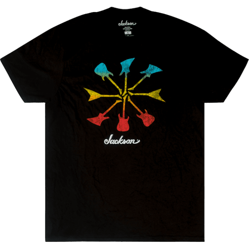 JACKSON GUITAR SHAPES TEE BLACK MEDIUM