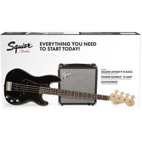 SQUIER AFFINITY PJ BASS BLACK PACK GB R15