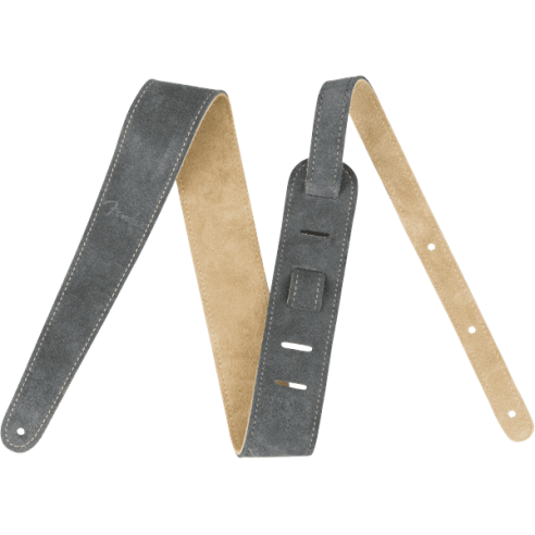 FENDER STRAP 2" REVERSE SUEDE STRAP GREY TAN