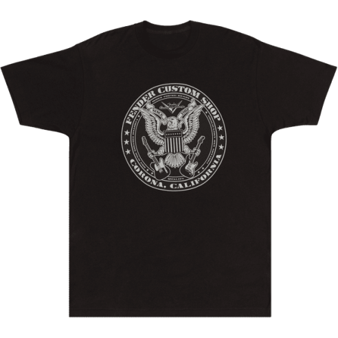 FENDER CUSTOM SHOP EAGLE BLACK TEE SHIRT LARGE