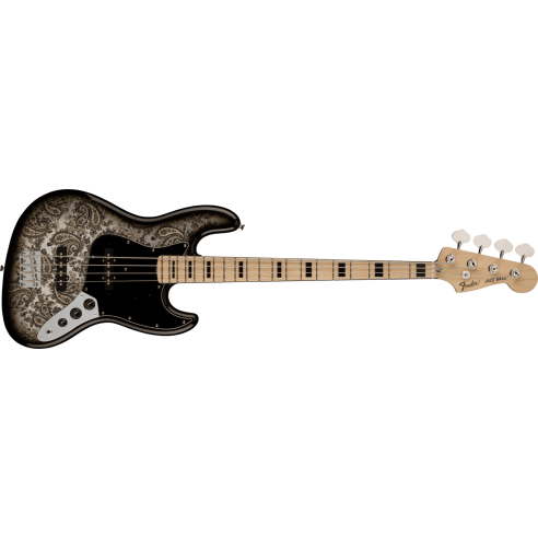 FENDER LTD JAZZ BASS MN BLACK PAISLEY