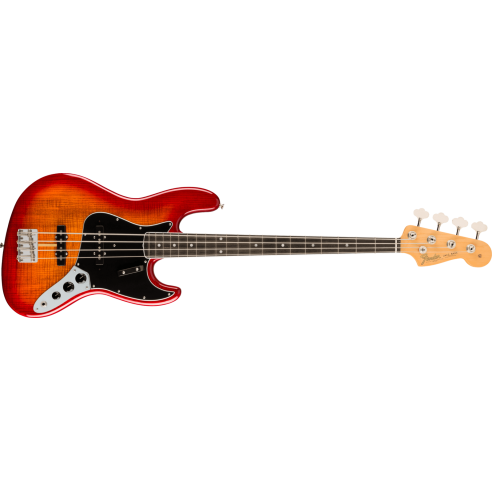 FENDER JAZZ BASS RAR FLAME ASH TOP PLASMA RED BURST