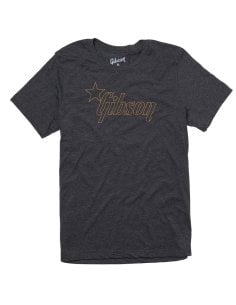 GIBSON STAR LOGO T-SHIRT CHARCOAL MEDIUM