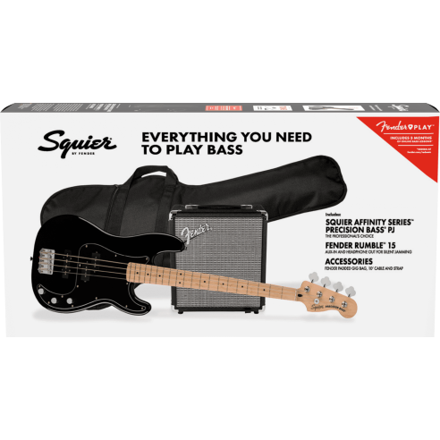 SQUIER PJ BASS PACK MN BLACK