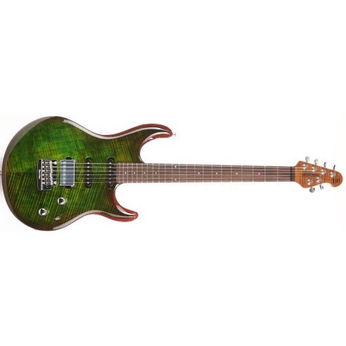 MUSIC MAN LUKE III HSS RW LUSCIOUS GREEN FLAME ROASTED