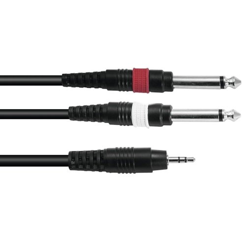 OMNITRONIC CAVO 3.5 JACK ST/2x JACK 6.3 1.5m