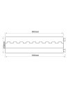ZZIPP ZZCP120 PEDANA PASSACAVO 0.9 MT