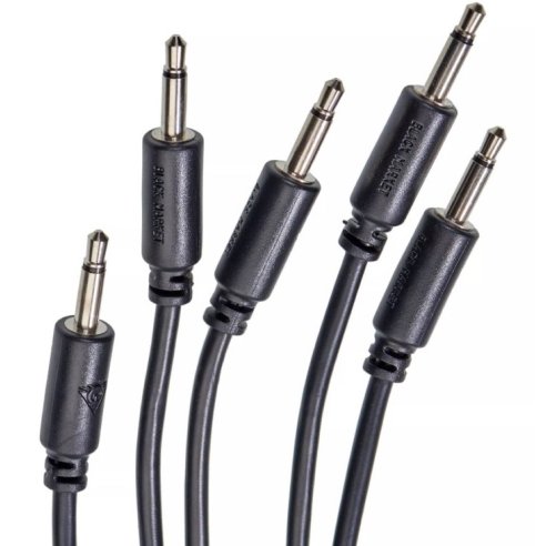 BLACK MARKET MODULAR PATCH CABLE 50 CM. 5-PACK GREY