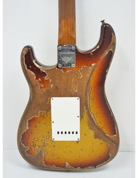 FENDER LTD ED. '60/'63 STRAT SUPER HEAVY RELIC FADED AGED 3 CS SPARKLE