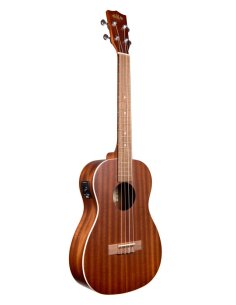 Kala KA-BE - \'\'Satin Mahogany\'\' - ukulele baritono elettrificato - c/borsa