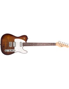 Michael Kelly HYBRID 55 - Chitarra elettrica con sistema piezo - Tiger\'s Eye Burst