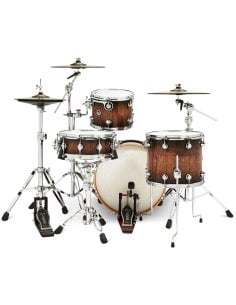 Dwe 4-PIECE DRUM KIT Candy Black Burst over Curly Maple 2