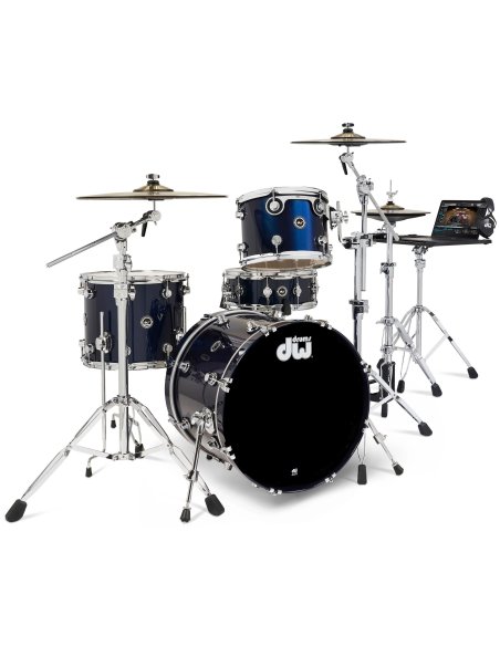 Dwe 4-PIECE DRUM KIT Midnight Blue Metallic