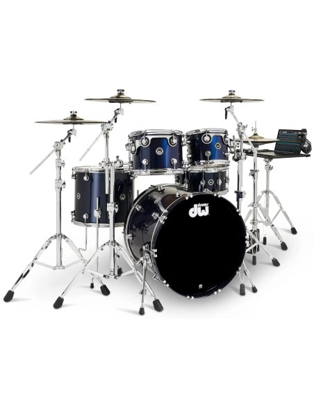 Dwe 5-PIECE DRUM KIT Midnight Blue Metallic