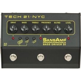TECH 21 SANSAMP PROGRAMMABLE BASS DRIVER DI