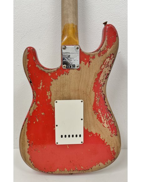 FENDER LTD 61 STRAT SUPER HEAVY RELIC FIESTA RED OVER 3TSB