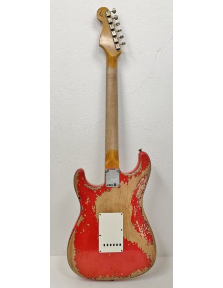 FENDER LTD 61 STRAT SUPER HEAVY RELIC FIESTA RED OVER 3TSB