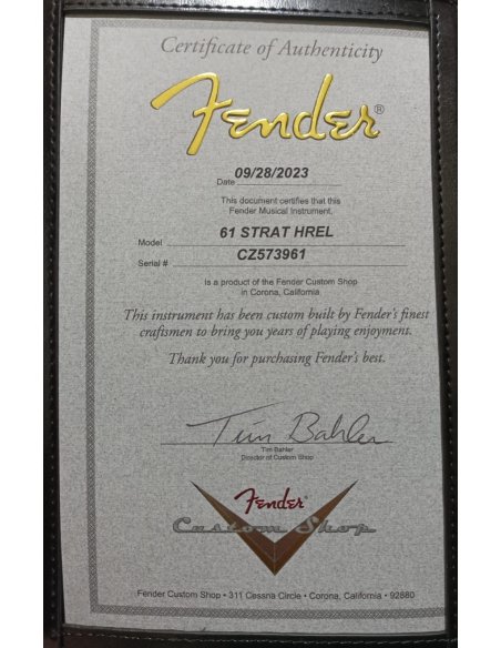 FENDER LTD ED. '61 STRAT HEAVY RELIC AWH OVER 3CS