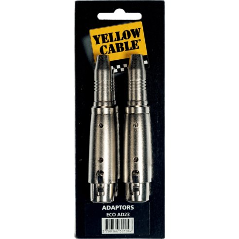 Yellow Cable AD23 Adattatore Jack TRS Femmina/XLR Femmina 2 Pcs