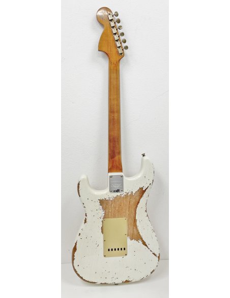 FENDER LTD ROASTED  BIGHEAD STRAT SUPER HEAVY RELIC AGED OLYMPIC WHITE