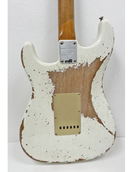FENDER LTD ROASTED  BIGHEAD STRAT SUPER HEAVY RELIC AGED OLYMPIC WHITE