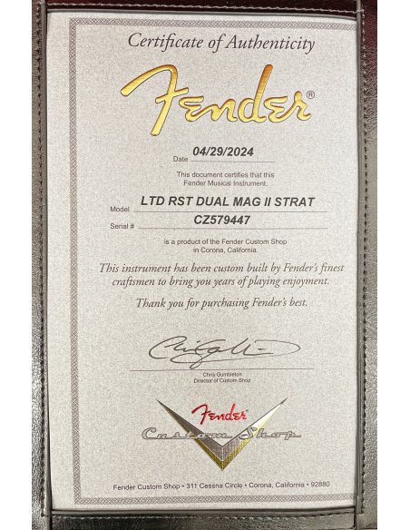FENDER LTD ROASTED DUAL MAG II STRAT RELIC AGED BLACK