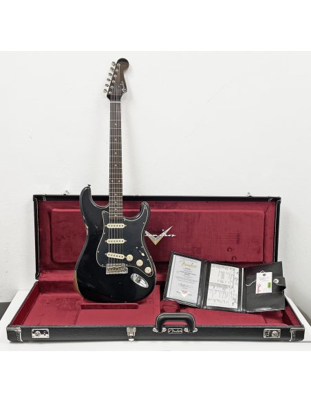 FENDER LTD ROASTED DUAL MAG II STRAT RELIC AGED BLACK