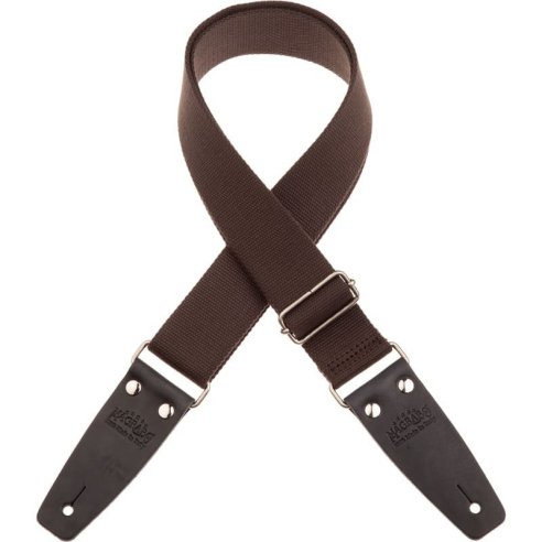 MAGRABO' STRIPE SC ENTRY MARRONE 5CM TERMINALI GRIGIO SCURO FIBBIA FERRO ANTICO