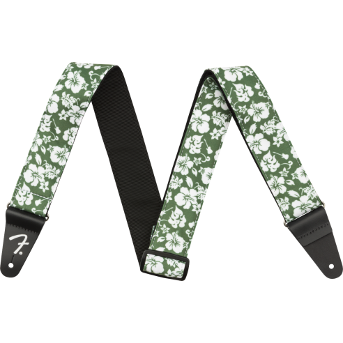 FENDER STRAP 2" HAWAIIAN GREEN FLORAL