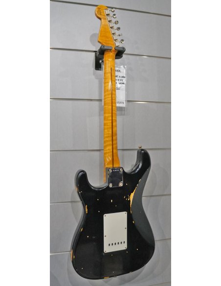 FENDER '56 STRATOCASTER HEAVY RELIC MN BLACK OVER 2TSB 3AFL CUSTOM ORDER