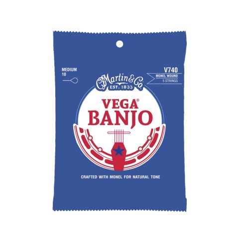 C.F. Martin & Co. V740 Vega Banjo Strings Medium Monel Wound