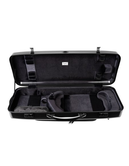 BAM ITALIA 5301XLSC HIGHTECH OBLONG VIOLA CASE SILVER CARBON