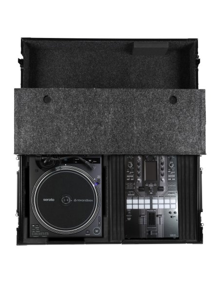 UDG U91100BL - ULTIMATE FLIGHT CASE SINGLE TURNTABLE BATTLE/PLX-CRSS12+10/12" MIXER PLUS"