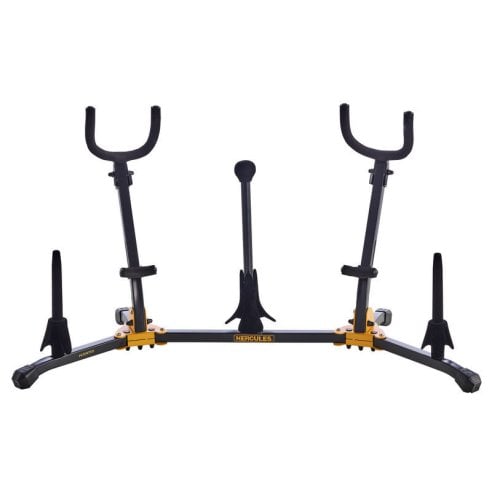 HERCULES DS538B 2 SAX, 1 SOPRANO, 2 CLARINO/FLAUTO STAND