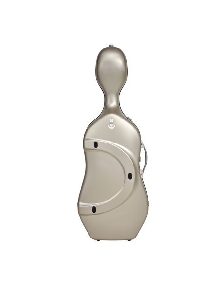BAM ITALIA SUP1005XLCS CUSTODIA HIGHTECH SUPREME IN POLICARBONATO PER VIOLONCELLO - CHAMPAGNE - SILVER