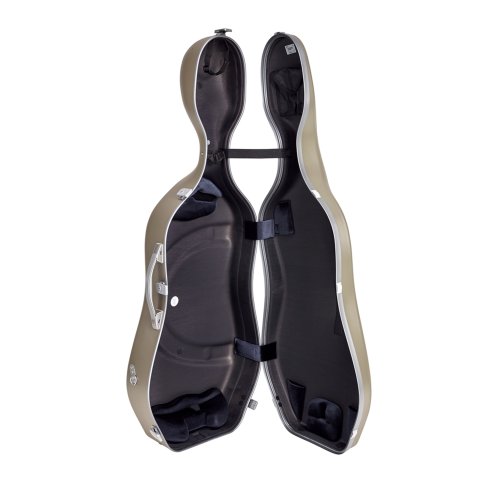 BAM ITALIA SUP1005XLCS CUSTODIA HIGHTECH SUPREME IN POLICARBONATO PER VIOLONCELLO - CHAMPAGNE - SILVER