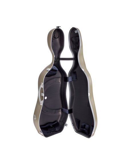 BAM ITALIA SUP1005XLCS CUSTODIA HIGHTECH SUPREME IN POLICARBONATO PER VIOLONCELLO - CHAMPAGNE - SILVER