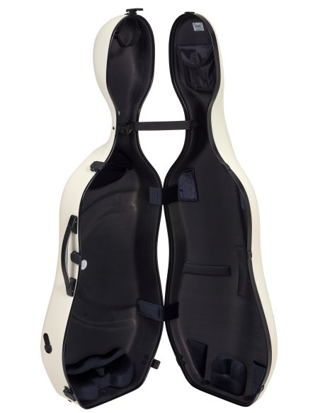 BAM ITALIA SUP1005XLWN CUSTODIA HIGHTECH SUPREME ICE IN POLICARBONATO PER VIOLONCELLO - WHITE - BLACK VERSION
