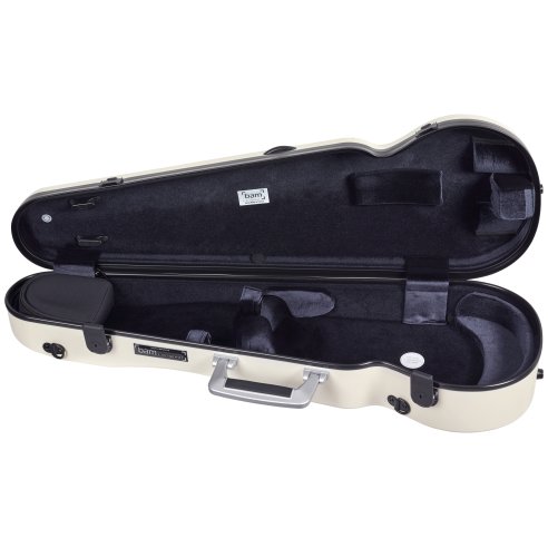 BAM ITALIA SUP2002XLWN CUSTODIA HIGHTECH SUPREME ICE CONTOURED IN POLICARBONATO PER VIOLINO - WHITE - BLACK VERSION