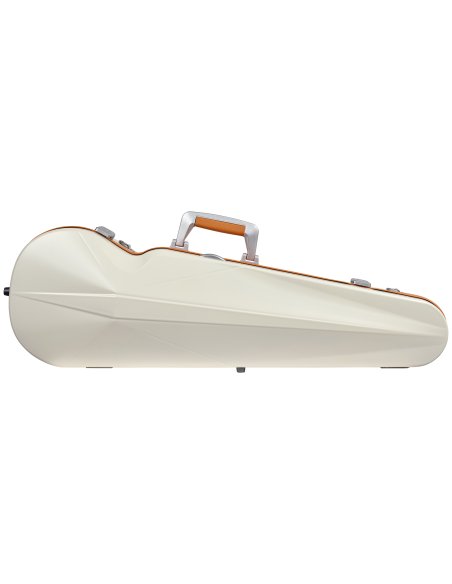 BAM ITALIA SUP2002XLWO CUSTODIA HIGHTECH SUPREME ICE CONTOURED IN POLICARBONATO PER VIOLINO - WHITE - ORANGE VERSION