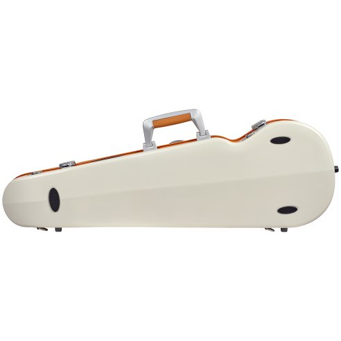 BAM ITALIA SUP2002XLWO CUSTODIA HIGHTECH SUPREME ICE CONTOURED IN POLICARBONATO PER VIOLINO - WHITE - ORANGE VERSION