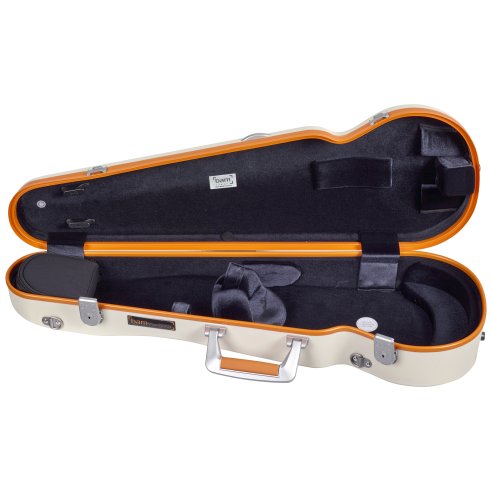 BAM ITALIA SUP2002XLWO CUSTODIA HIGHTECH SUPREME ICE CONTOURED IN POLICARBONATO PER VIOLINO - WHITE - ORANGE VERSION