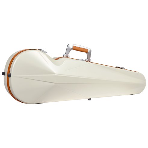 BAM ITALIA SUP2002XLWO CUSTODIA HIGHTECH SUPREME ICE CONTOURED IN POLICARBONATO PER VIOLINO - WHITE - ORANGE VERSION