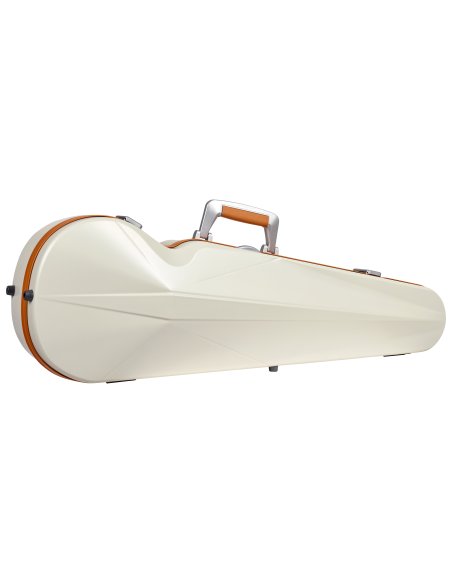 BAM ITALIA SUP2002XLWO CUSTODIA HIGHTECH SUPREME ICE CONTOURED IN POLICARBONATO PER VIOLINO - WHITE - ORANGE VERSION