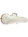 BAM ITALIA SUP2002XLWO CUSTODIA HIGHTECH SUPREME ICE CONTOURED IN POLICARBONATO PER VIOLINO - WHITE - ORANGE VERSION