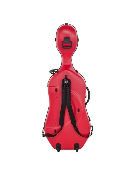BAM ITALIA 1001SWR CUSTODIA CLASSIC PER VIOLONCELLO - RUOTE - RED