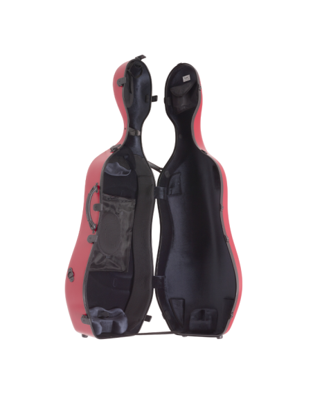 BAM ITALIA 1001SWRG CUSTODIA CLASSIC PER VIOLONCELLO - RUOTE - POMEGRANATE RED