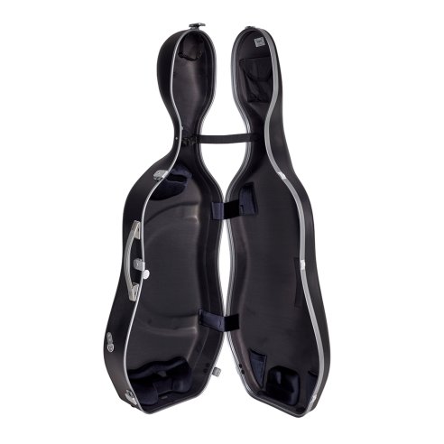 BAM ITALIA SUP1005XLNS CUSTODIA HIGHTECH SUPREME IN POLICARBONATO PER VIOLONCELLO - BLACK - SILVER VERSION